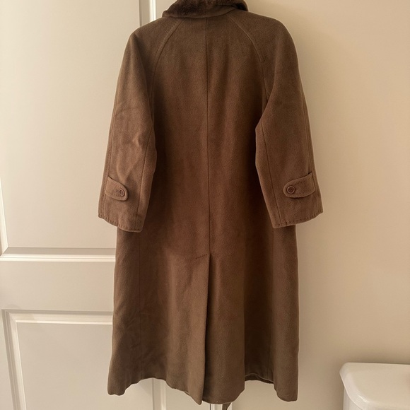 Brown Double-Breasted Women's Coat - Picture 4 of 4